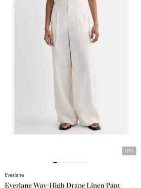 Everlane Wide-Leg Linen Pants in Cream
